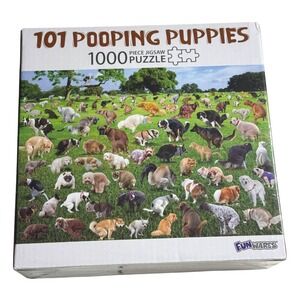 FunWares 101 Pooping Puppies 1000 Pieces Puzzle NEW